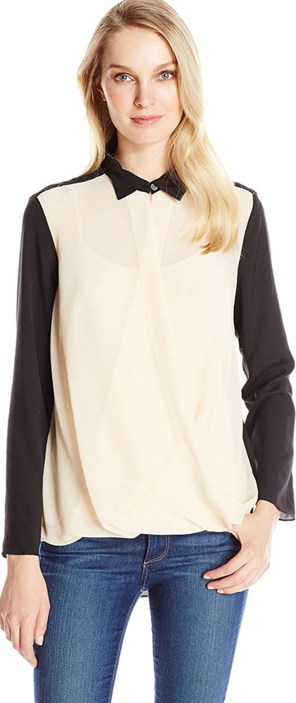 DKNYC surplice top w/cami